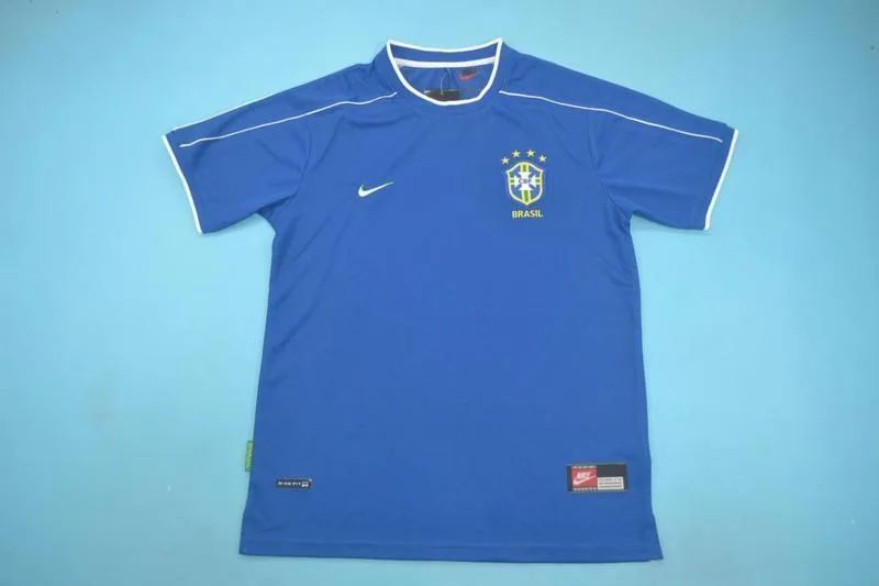 Brazil 1998 Away Shirt Blue — 1