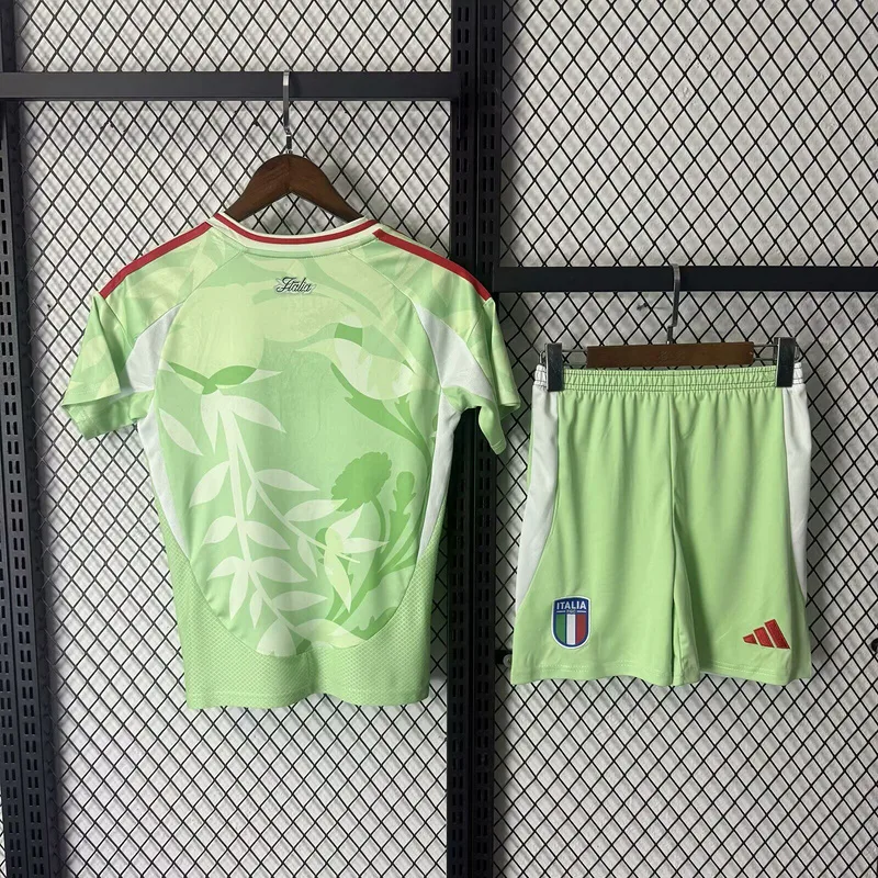 Italy 2025 Away Kids Kit Green