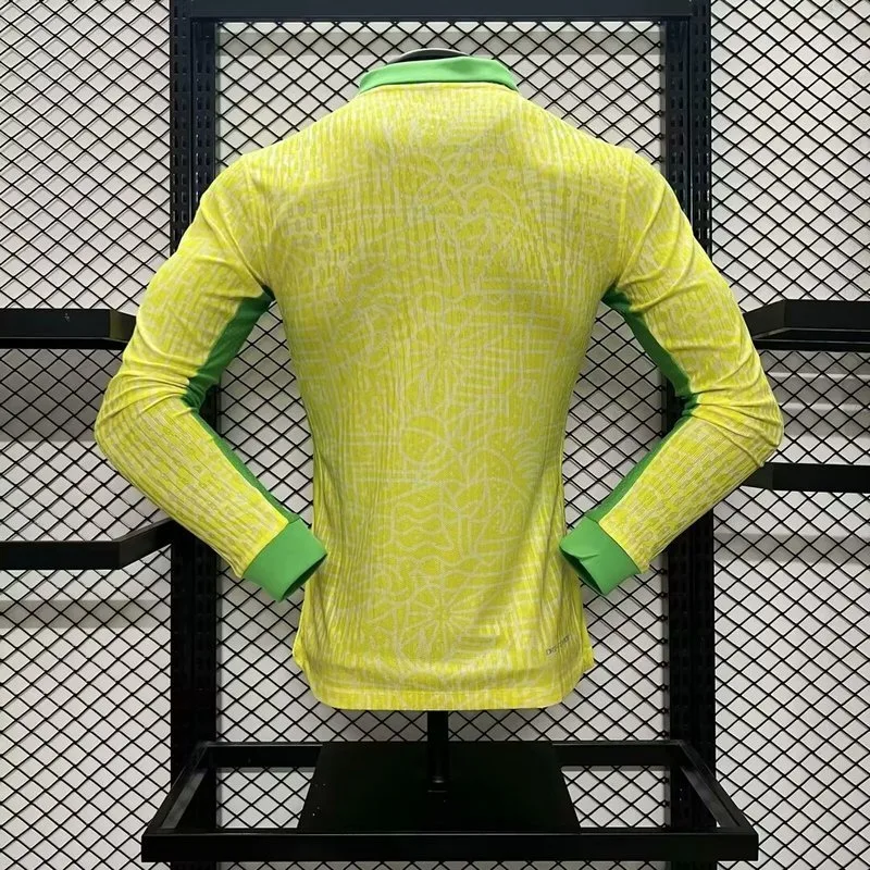 Brazil Home Shirt Long Sleeve Player Version