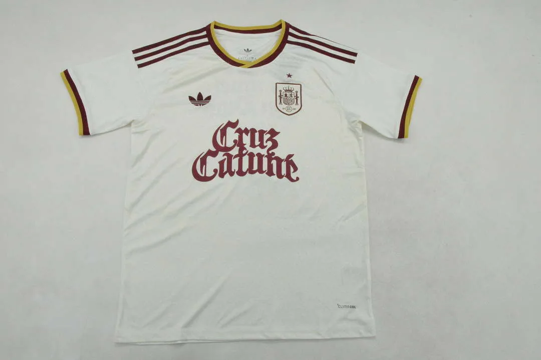 Espagne Maillot Manches Courtes Cruz Cafune