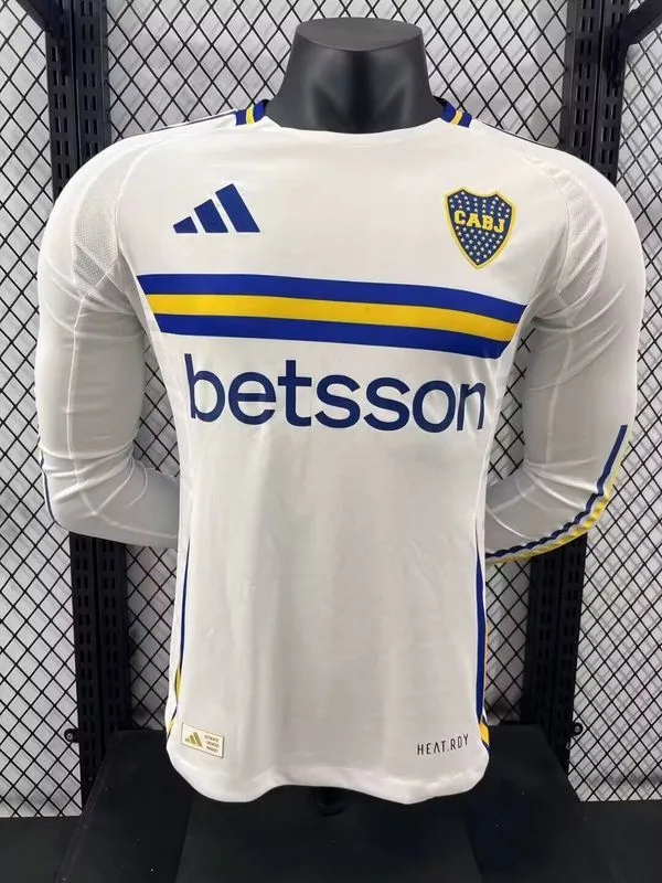 Boca Juniors 2024/25 Away Shirt Long Sleeve Player Version White — 1