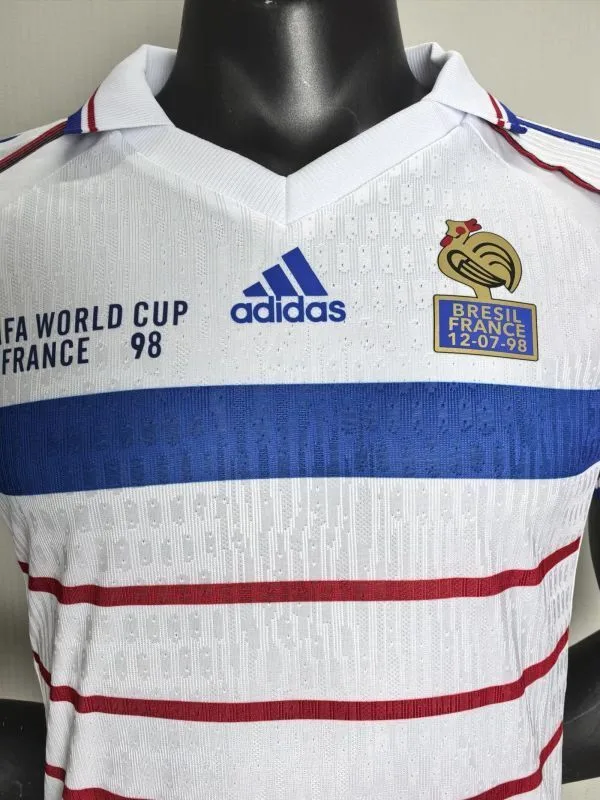 France 1998 Away Shirt Player Version White — 2