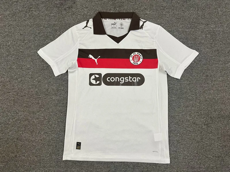 St. Pauli 2025/26 Away Shirt Short Sleeve White