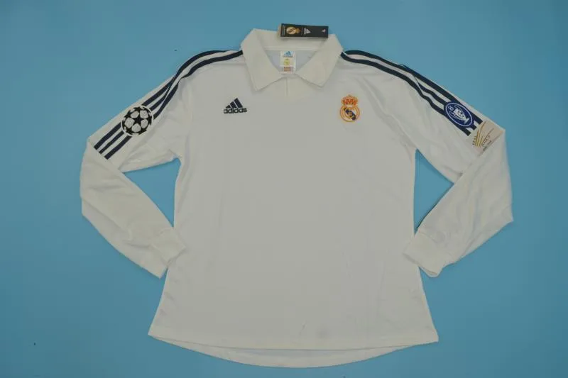 Real Madrid 2002 Shirt Long Sleeve Champions League