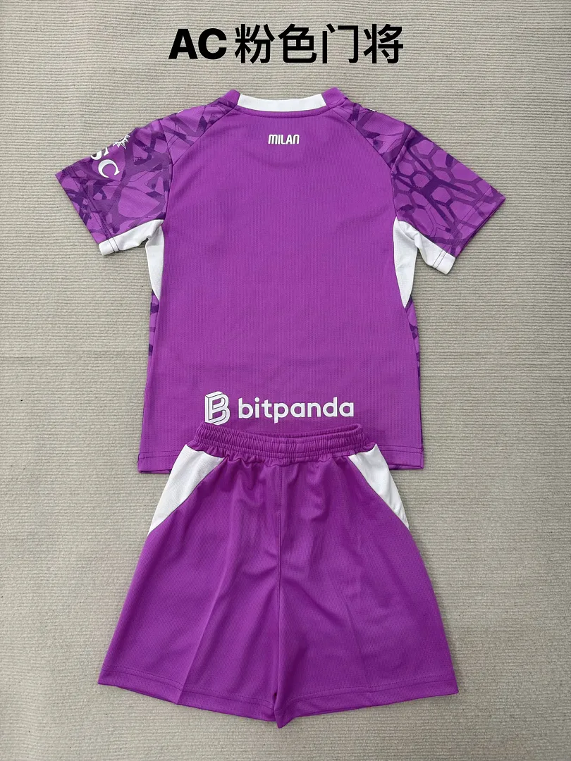 AC Milan 2026/27 Goalkeeper Kids Kit Pink — 2