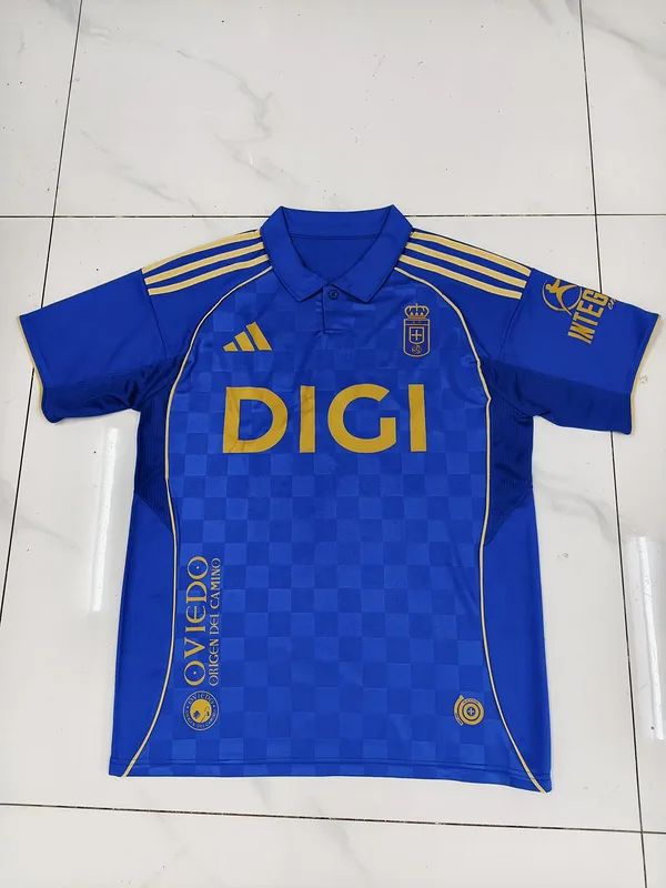 Real Oviedo 2025/26 Domicile Maillot Manches Courtes