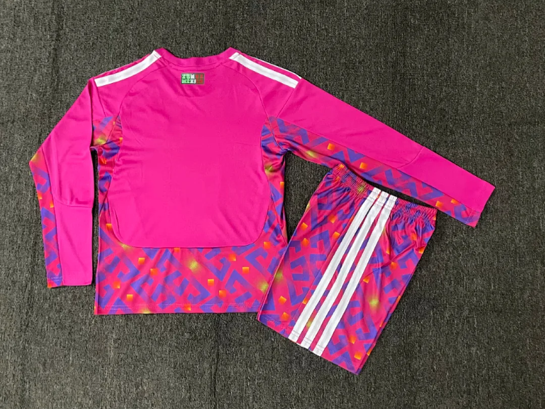 Mexique 2026 Gardien Ensemble Enfant Manches Longues Pink — 1