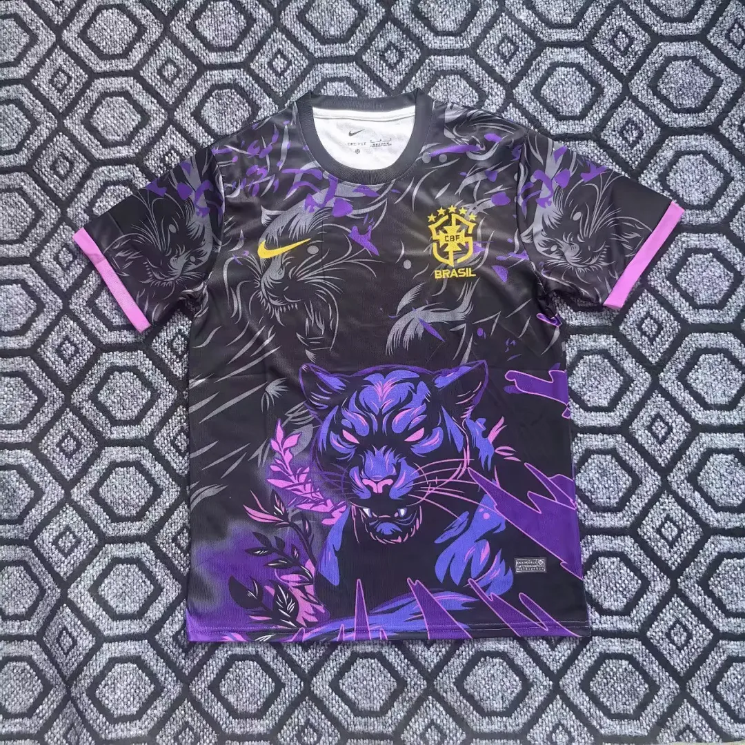 Brazil 2026 Shirt Short Sleeve Special Edition Purple Tiger — 1