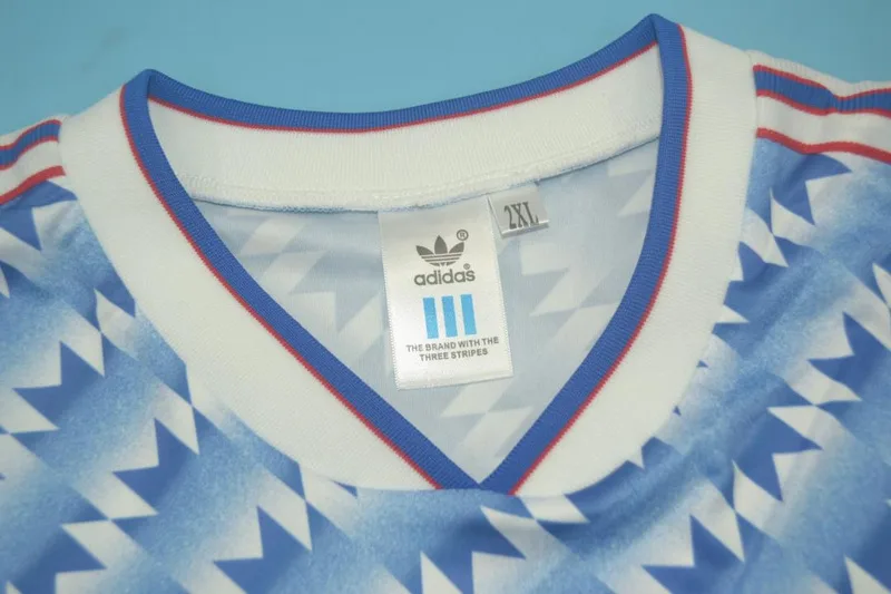 Manchester United 1990/92 Extérieur Maillot Manches Longues Blue