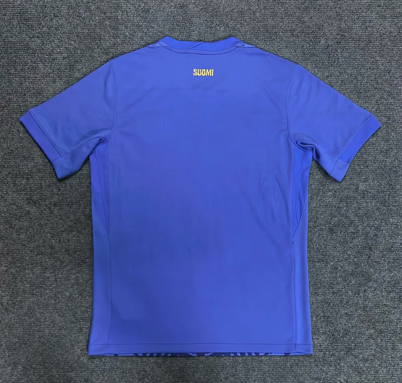 Finlandia 2025/26 Segunda Equipación Camiseta Manga Corta Blue — 2