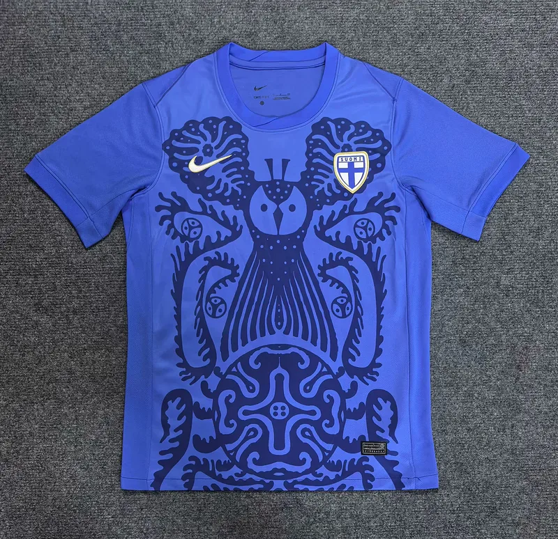 Finlandia 2025/26 Segunda Equipación Camiseta Manga Corta Blue