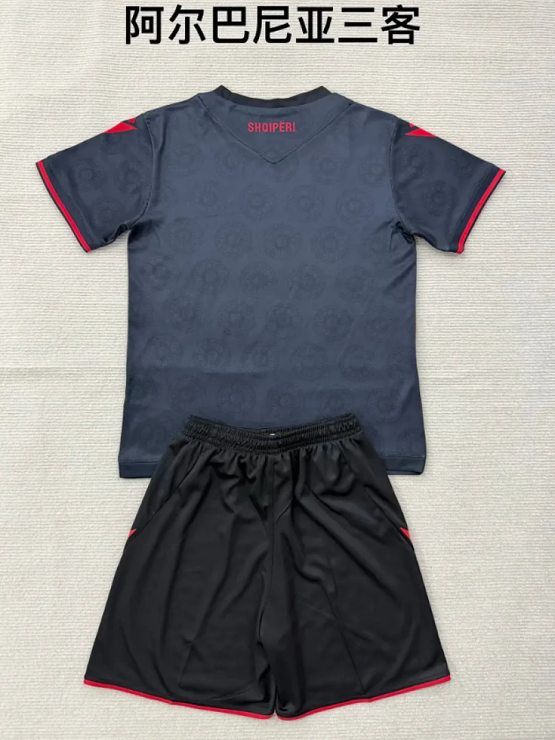 Albania 2026 Third Kids Kit Black