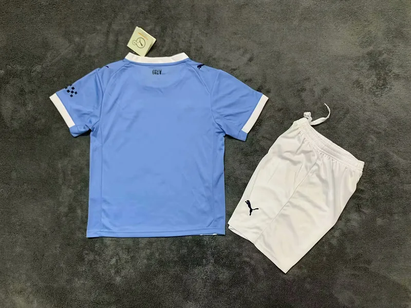 Manchester City 2025/26 Home Kids Kit