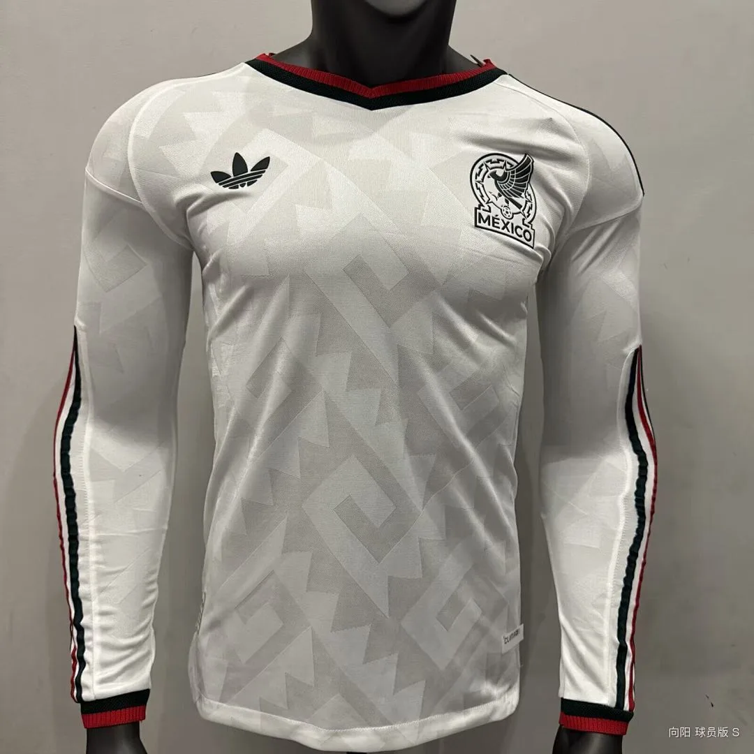 Mexiko 2026 Auswärts Trikot Langarm Spielerversion White — 1