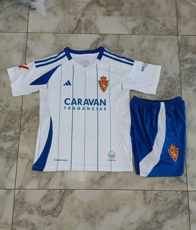 Real Zaragoza 2024/25 Home Kids Kit — 2