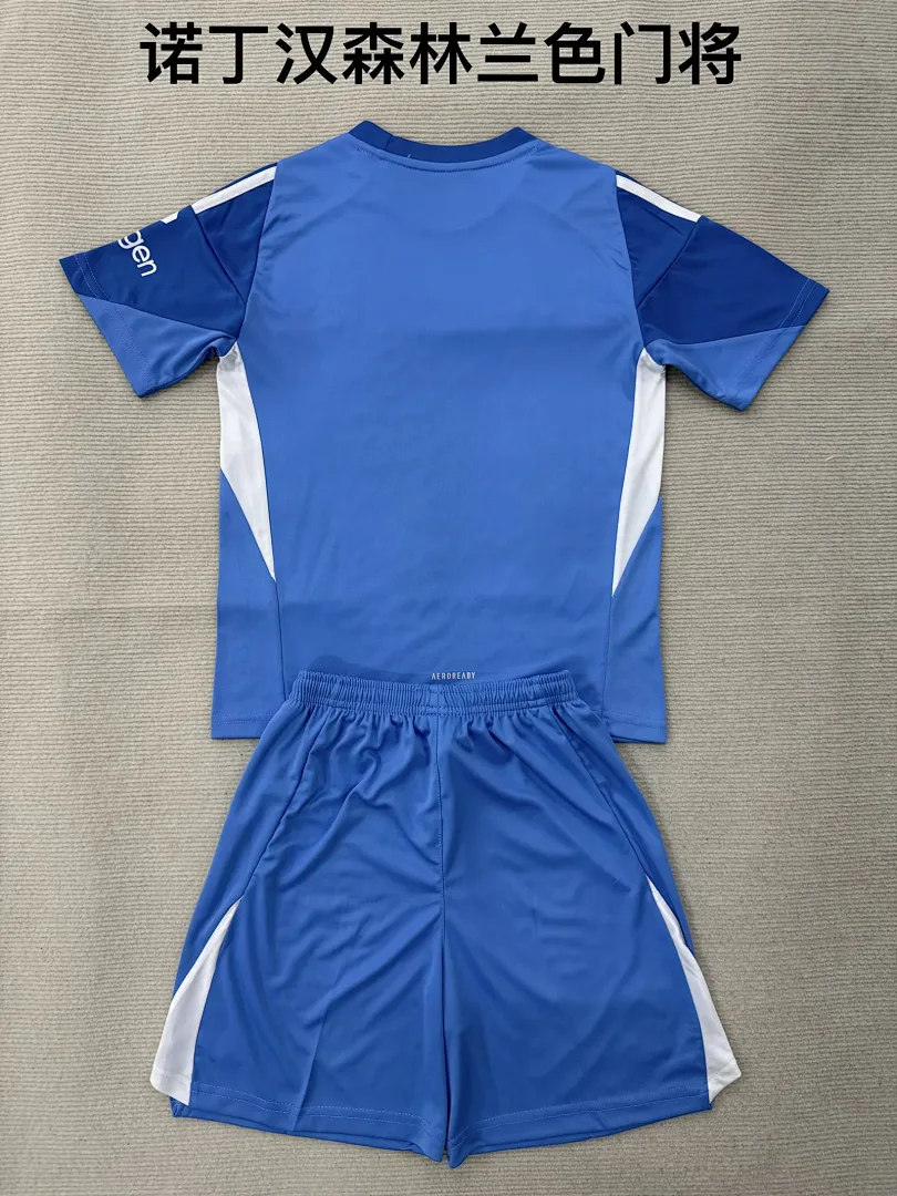 Nottingham Forest 2025/26 Goalkeeper Kids Kit Blue