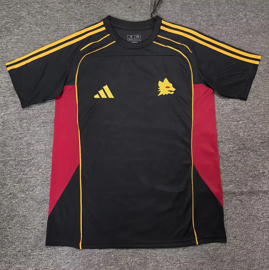 Roma 2025/26 Maillot Manches Courtes Black