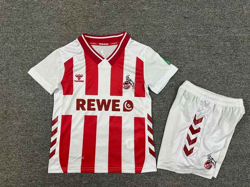 FC Köln 2025/26 Home Kids Kit — 2