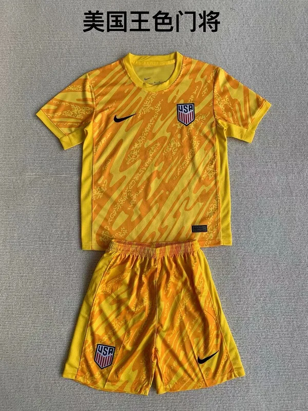 USA 2024 Goalkeeper Kids Kit Yellow