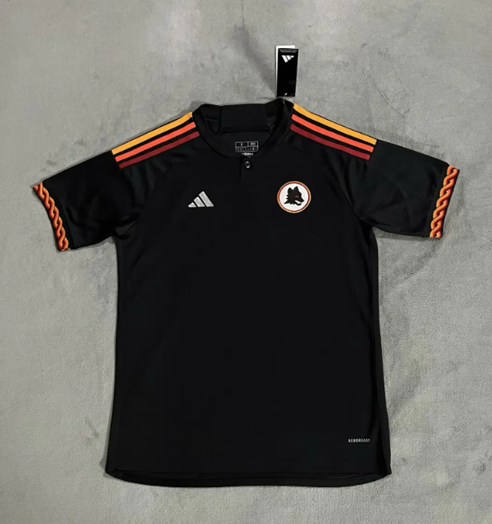 Roma 2023/24 Third Shirt Black — 2