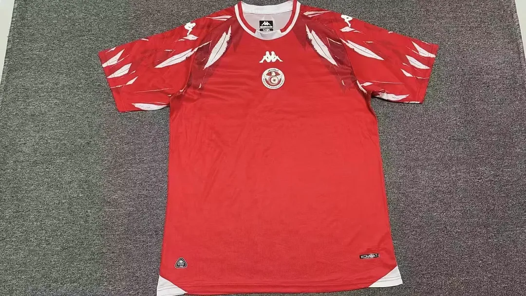 Tunesien 2026 Auswärts Trikot Kurzarm Red — 2