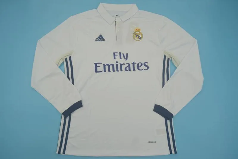 Real Madrid 2016/17 Domicile Maillot Manches Longues