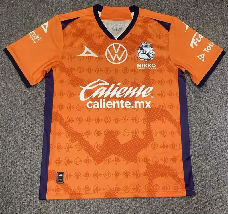 Puebla 2025/26 Gardien Maillot Manches Courtes Version Joueur Orange — 2