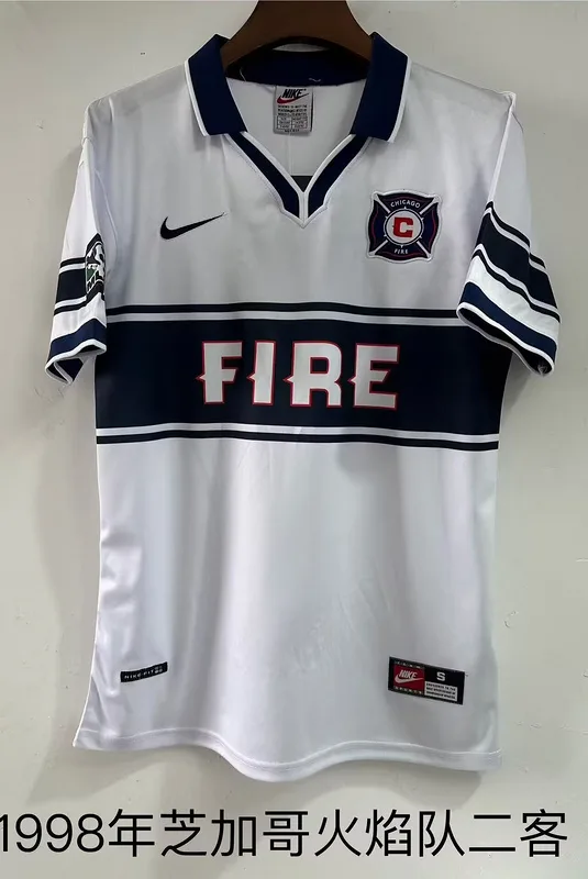 Chicago Fire 1998 Tercera Equipación Camiseta White — 2