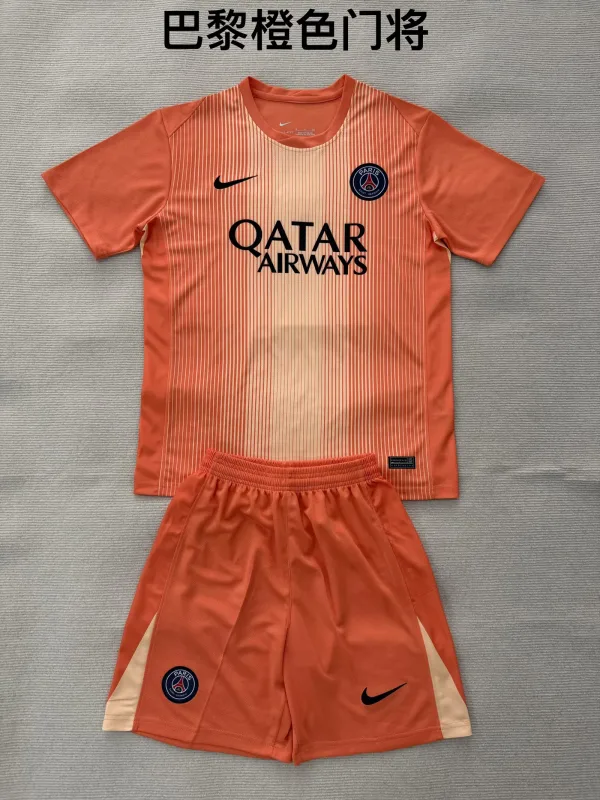 Paris Saint-Germain 2025/26 de Portero Conjunto de Niño Orange