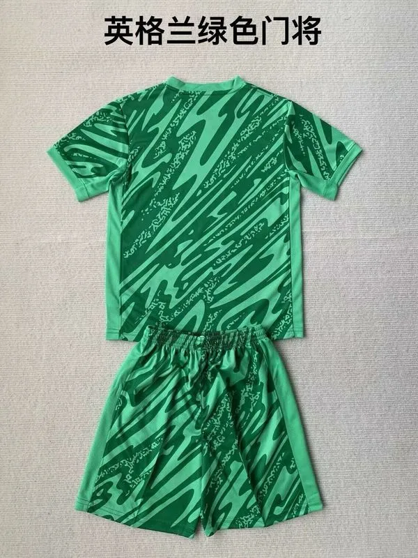England 2024 Goalkeeper Kids Kit Green — 1