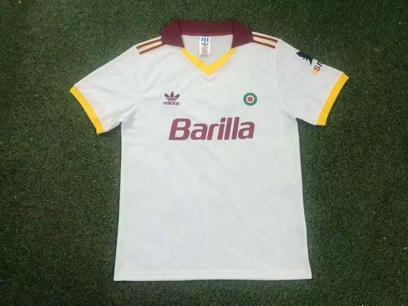 Roma 1991/92 Auswärts Trikot White — 2