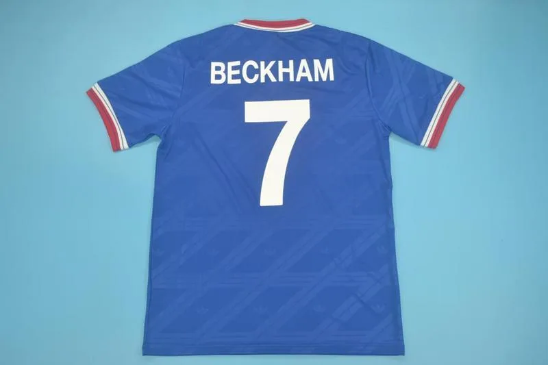 Manchester United 1986/88 Extérieur Maillot Blue — 2