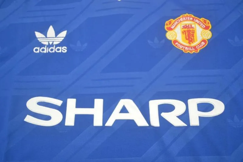 Manchester United 1986/88 Extérieur Maillot Blue