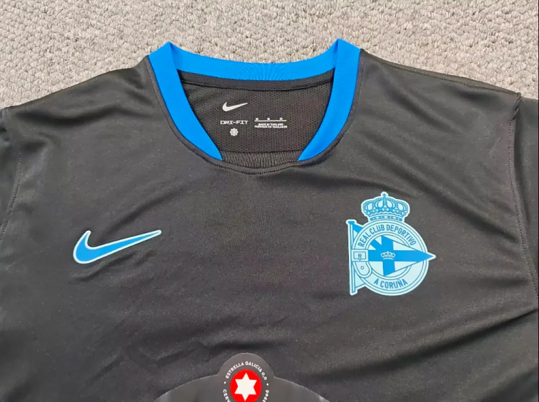 Deportivo La Coruña 2026/27 Away Shirt Short Sleeve Black — 2