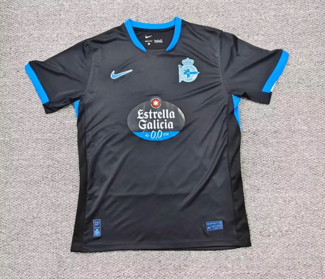 Deportivo La Coruña 2026/27 Away Shirt Short Sleeve Black