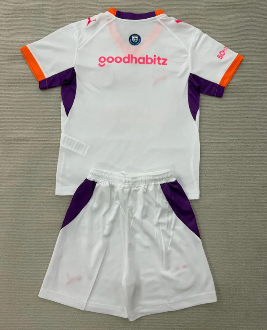 PSV Eindhoven 2026/27 Away Kids Kit White — 2