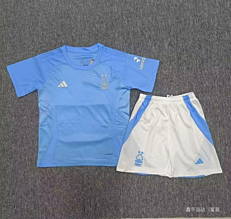 Nottingham Forest 2024/25 Third Kids Kit Blue