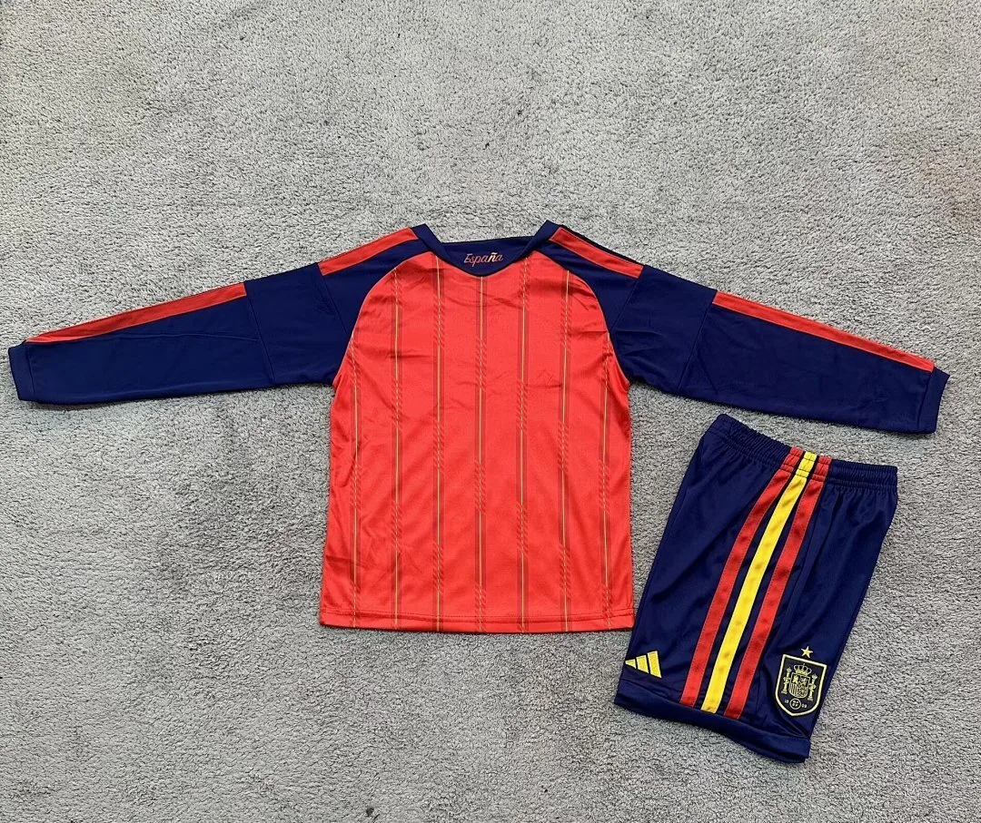 Spain 2016/28 Home Kids Kit Long Sleeve — 2