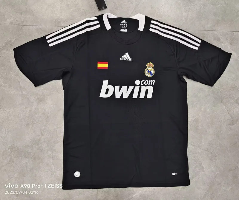 Real Madrid 2008/09 Ausweich Trikot Black — 2