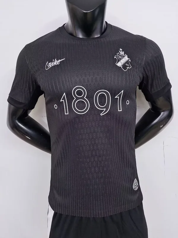 AIK Solna 2025/26 Maillot Manches Courtes Version Joueur Black — 2