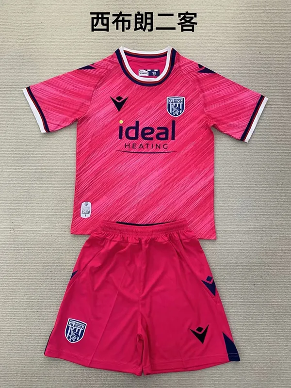 West Bromwich Albion 2024/25 Third Kids Kit Pink — 2