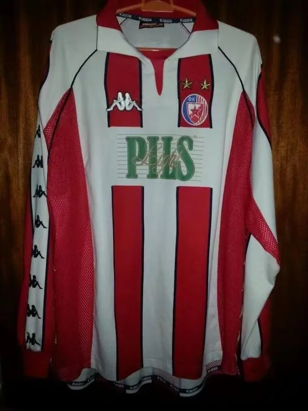 Red Star Belgrade 1990/91 Home Shirt Long Sleeve Red