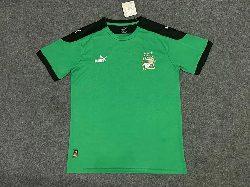Ivory Coast 2024/25 Away Shirt Short Sleeve Green — 2