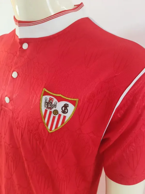 Sevilla 1991/92 Auswärts Trikot Red — 2