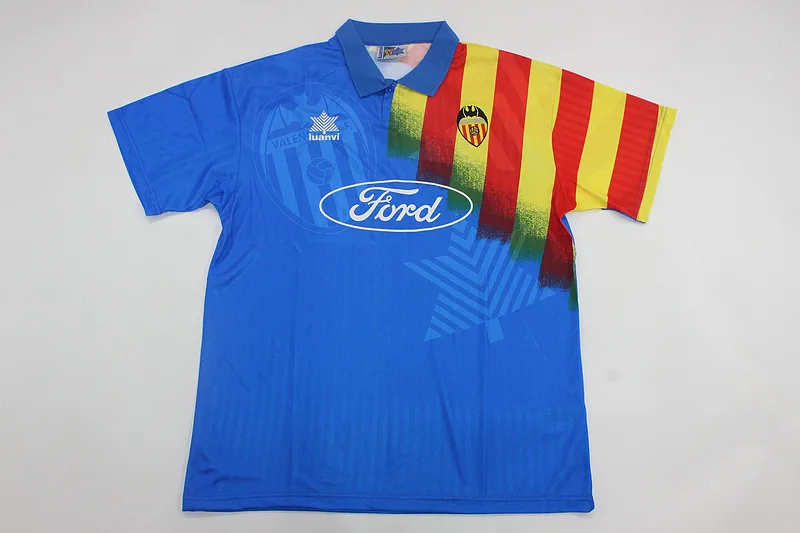 Valencia 1995/96 Away Shirt Blue