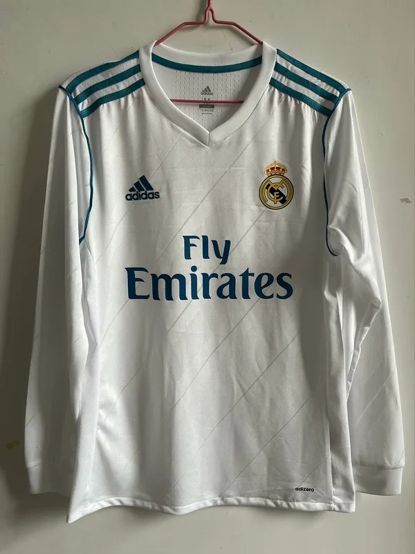 Real Madrid 2017/18 Home Shirt Long Sleeve Player Version — 2