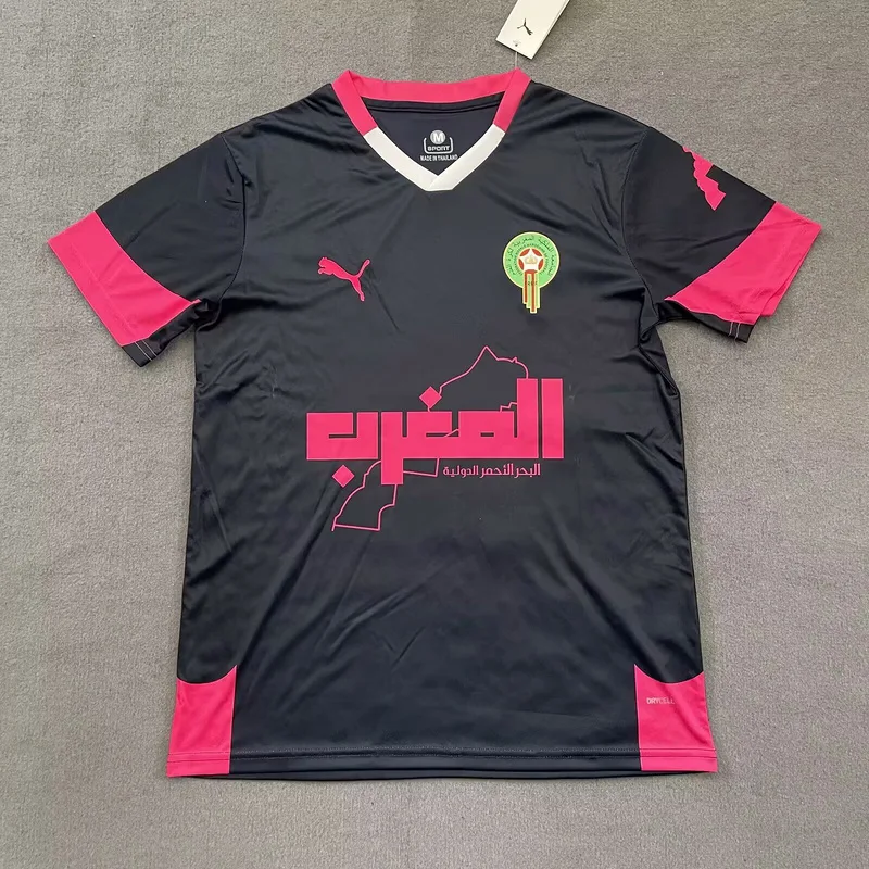 Morocco 2025/26 Shirt Black — 2