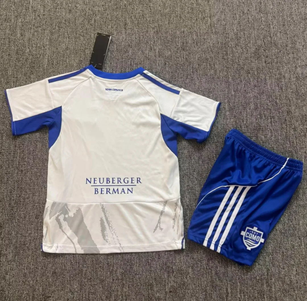 Como 2025/26 Away Kids Kit White