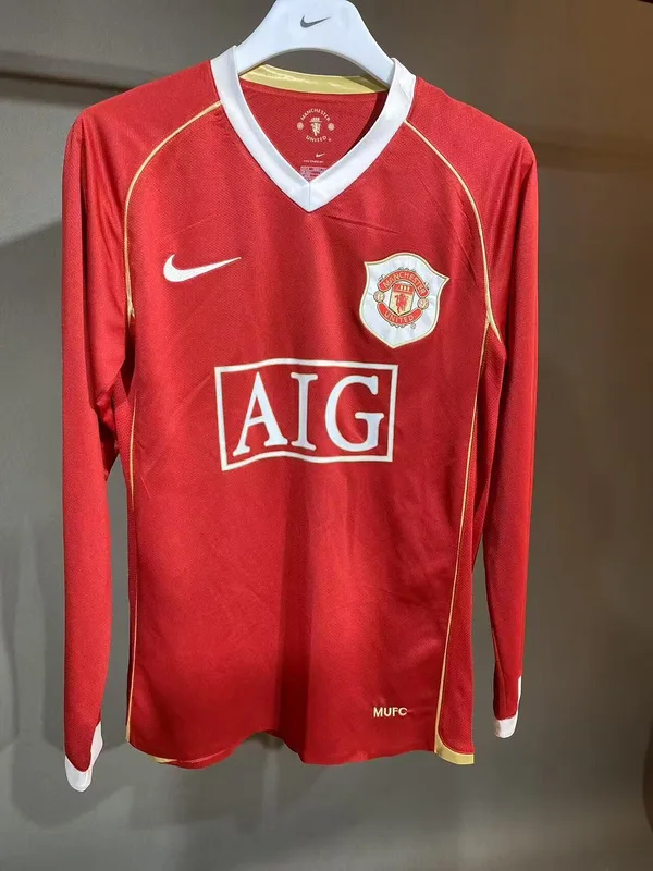Manchester United 2006/07 Heim Trikot Langarm Spielerversion — 2