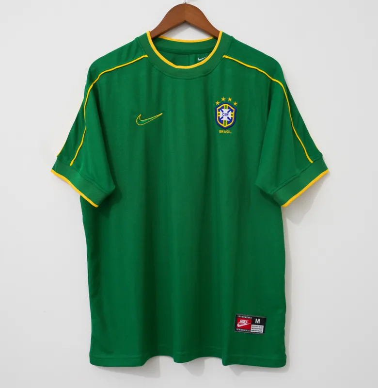 Brasilien 1998/00 Ausweich Trikot Green — 2